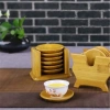 Untersetzer-Set aus Bambus | 6 Stück | Ergänzung für Gong Fu Cha Technik | BCP-6in1-Bamboo