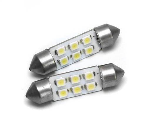 Autó LED izzó C5W 6 SMD 1210