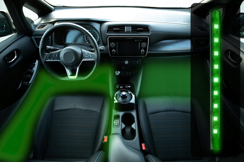 Éclairage intérieur de voiture LED RVB via USB | Connexion Bluetooth avec l'application sur le téléphone | 4x bande LED 9 diodes 5050 15cm | Télécommande infrarouge | modes de musique