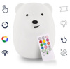 NL-04 | Szilikon RGB LED lámpa gyerekeknek | Teddy Bear Bear LED | IR távirányító