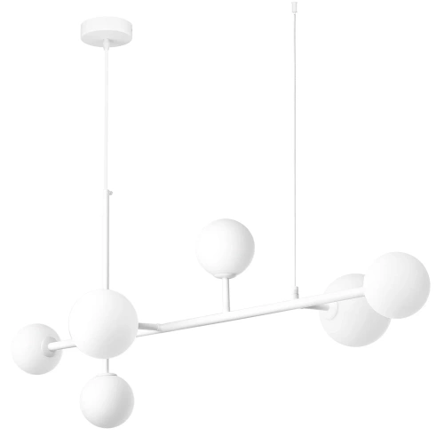 CDL-G610S-BRANCO | Luminária pendente com 6 pontos de luz | Lustre elegante