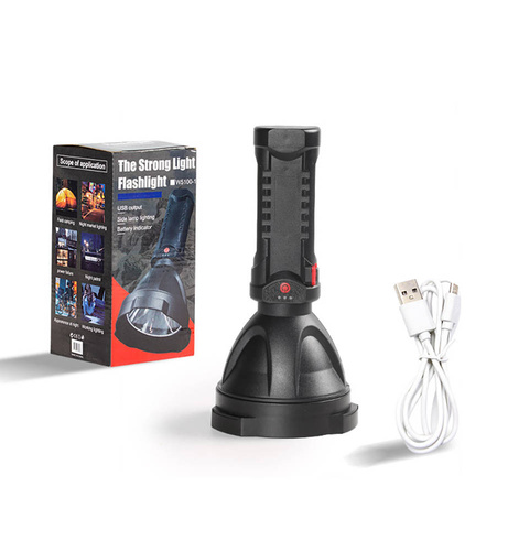 TL-5100B | LED taktisk lommelygte med indbygget batteri | 3 lystilstande, 500 lm, 1200 mAh