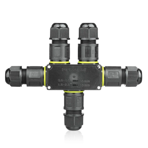 Hermetiška kabelių mova IP68 | savaime susiveržiantis 3 kontaktų jungtis 450 V 24 A, skirta 4–11 mm kabeliams | M684-F