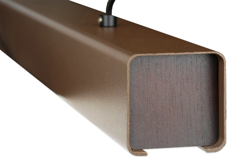 SX41-100CM-40W-BR | Сучасний прямокутний підвісний світильник | пульт | світлодіод | Коричневий