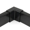 Conector angular interno para canaleta 40 × 20 mm | Tampa de canto para perfil de cabo | União estética em ângulo de 90° | CDT-04-Black