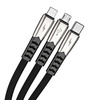 UC-009 | 3en1 1M | Cable telefónico USB reforzado 3 en 1 - Micro USB, Tipo-C, Lightning (iPhone)