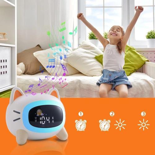 SG-5-W | Žadintuvas su LED lempute | Laikrodis su spalvų keitimo funkcija