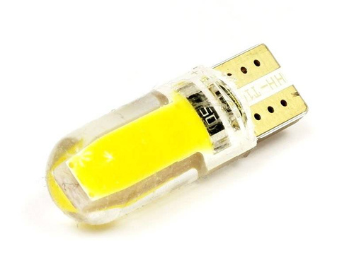 Autó LED izzó W5W T10 1W COB 360st CAN BUS Szilikon