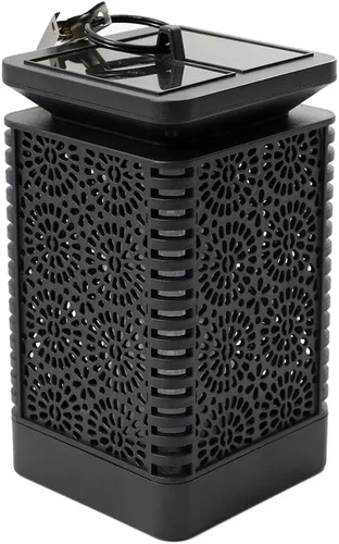 Lampe solaire - torche de table SMF-12LED | Lampe solaire de jardin lanterne lanterne torche LED | Effet flamme 17 cm 600 mAh