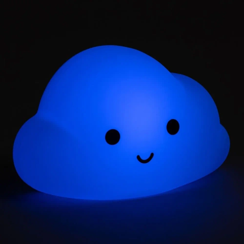 Siliconen LED-nachtlampje Wolk | Draagbare kinderlamp met 9 kleuren licht | USB-oplaadbare lamp | JL-907