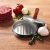 HM-S117-ARGENT | Moule à hamburger | Pressoir à viande | Un formulaire pour préparer la viande pour le grill 