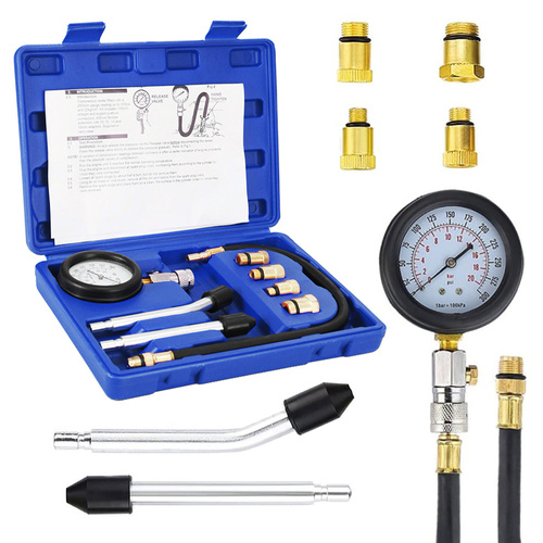 CPG-09 | Fuel compression level tester for gasoline engines | Compression pressure gauge | 8 elements | 0-20 BAR