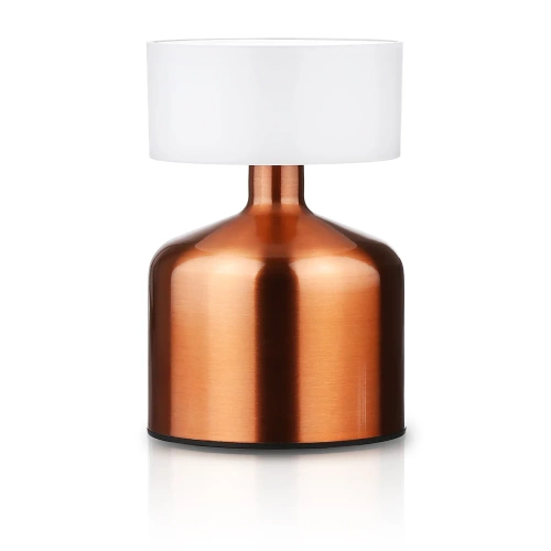 LED-Tischleuchte mit integriertem Akku | Nachttischleuchte mit drei Lichtfarben | Stimmungsleuchte für Hotel, Restaurant | HJA44-COPPER