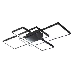 XL-016-82W-B | Lampada da soffitto moderna | Lampada da soffitto a LED | Nero