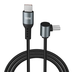 USB-C kabel | 100 W, 90° vinkelstik, 0,5 m | C17-100CM-100W
