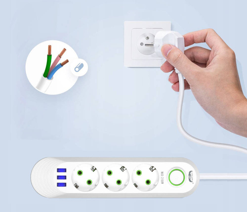 Power strip | LH-F03U-WHITE