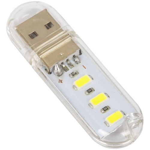 USB LED-lampe 3 SMD | til powerbank, bærbar | USB Stick lys 5V