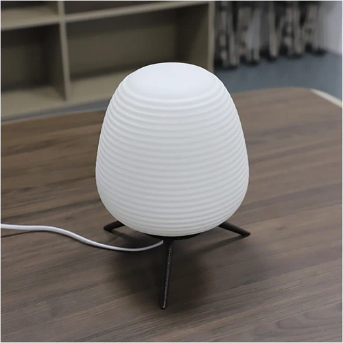 CSD-C2027-W | Lampă de masă cu abajur opal | Lampă de noptieră din sticlă