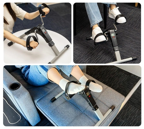 Mini vélo d'appartement avec résistance réglable et compteur LCD | Vélo de rééducation pliable pour les bras et les jambes | Rotor | DH-301