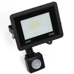 BLS-20W-Black | LED floodlight 20W with motion and twilight sensor 1900 LM | 220V