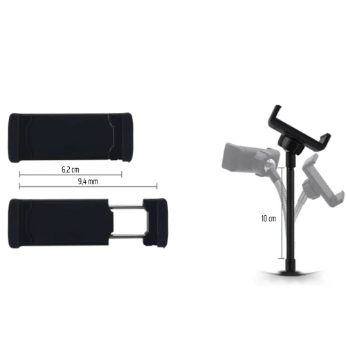 26 cm LED-ringlys med 210 cm stativ | makeup-, streaming- og optagesæt med telefonholder |