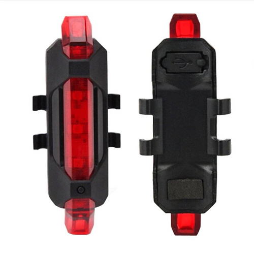 Set of LED bicycle lamps for the front and rear of the bicycle | XME CREE LED 3W, 300lm, 3 light modes, 800mAh battery | 5 LEDs, 7 lighting modes, 15 lm, built-in rechargeable battery