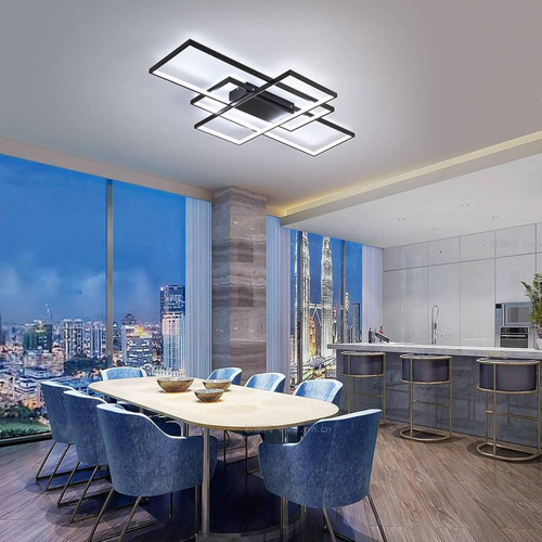 Una lámpara de techo moderna que cambia el color de la luz. LED | Remoto