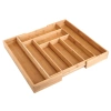 Organizador de talheres | Inserto de gaveta de bambu com 8 compartimentos | KBT-G844