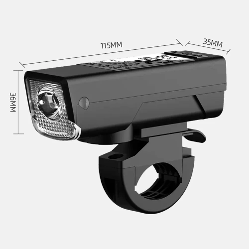 Luz LED 3 en 1 para bicicleta de 450 lm | Ciclocomputador que mide velocidad, distancia y tiempo | Iluminación potente con señal sonora | MBLBD-3201