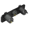 3в1 панел за кола 12V 24V | Контролен панел с ключове 12V | Разклонител за гнездо за USB запалка | Волтметър