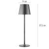 Bezdrátová stolní lampa | dotyková noční lampa s nastavitelnou teplotou světla | USB lampa | černá | HJA28C-BLACK