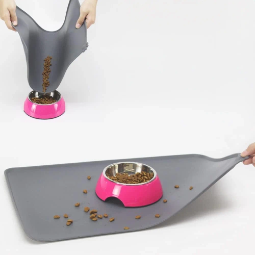 MLG-4830 | L | Tappetino impermeabile posizionato sotto la ciotola dell'animale | cuscinetto in silicone per cani e gatti