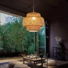 Ručně vyráběná závěsná bambusová lampa | BOHO | Čínský lustr