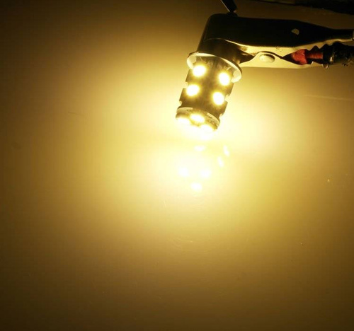 WW Autó LED izzó BA15S 13 SMD 5050 Meleg fehér