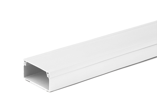 ZXC-20-1M | Maskovacia lišta pre RTV káble, káblový kanál, krycia doska | 3M lepiaca páska | 1 meter, 40x20mm, biela