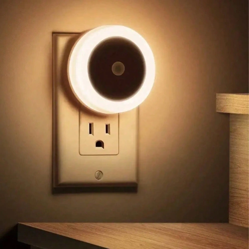 Luz Noturna LED Inteligente com Sensor Crepuscular | Luz Noturna de Contato com Luz Quente | JL-510