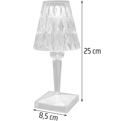 DTL-C16-RVB | Lampe de nuit en cristal | Lampe contrôlée par toucher ou télécommande | Une lampe LED moderne avec la possibilité de changer de couleur.