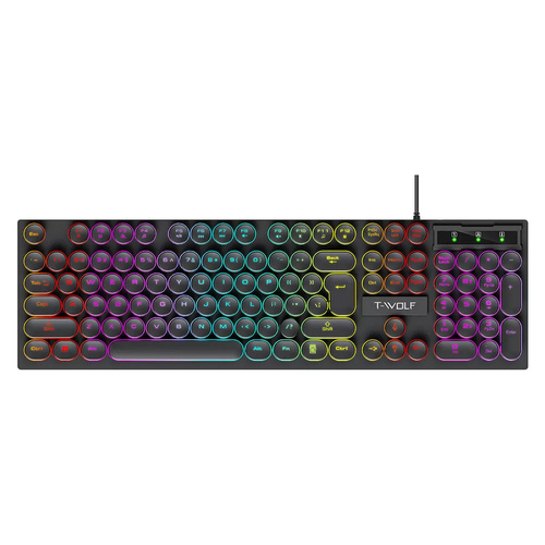 TF270 | Set tastatură și mouse pentru jocuri, iluminare de fundal LED RGB, USB