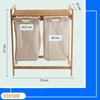 NZ-2BS-Bambú | Cesto de ropa doble con mueble | Bambú