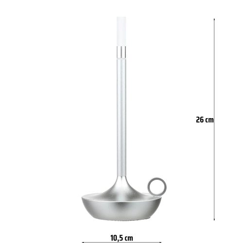 HJA31-SILVER | Modern table lamp | Night lamp with built-in battery