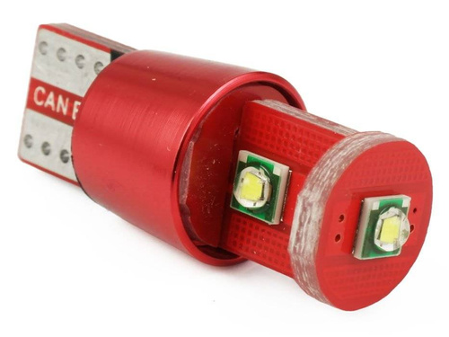 Автомобільна світлодіодна лампочка W5W T10 3 SMD CREE CANBUS RED