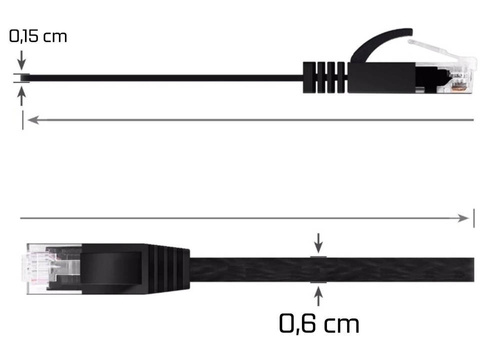 Cat6a-3M | Кабель локальної мережі Ethernet Ethener Cat. 6а | Патч-корд RJ45 3M