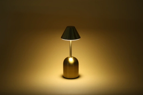 Wireless night lamp with built-in 2000 mAh battery | Modern table lamp with adjustable power and light color | YG-D020-Gold