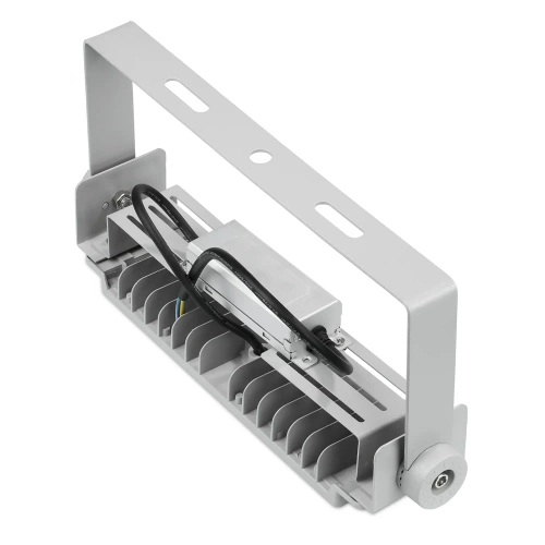 TMN-50W-ARGENT | LED halogène professionnelle | Éclairage puissant pour salles de sport, usines, maison | Lampe en aluminium | Projecteur avec poignée réglable