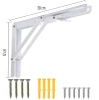 FB-A30CM-BLANC| Support d&#39;étagère | Supports d&#39;étagère pliants | Supports pliables pour étagères et comptoirs