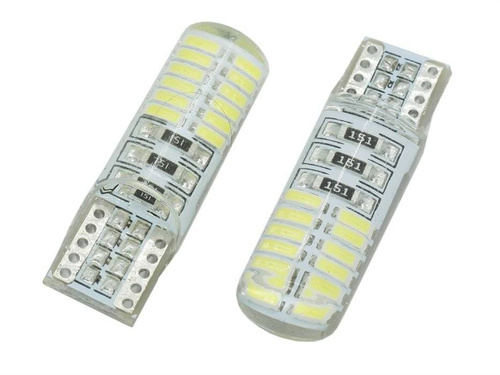 Lampadina LED per auto W5W T10 24 SMD 4014 CAN BUS Silicone