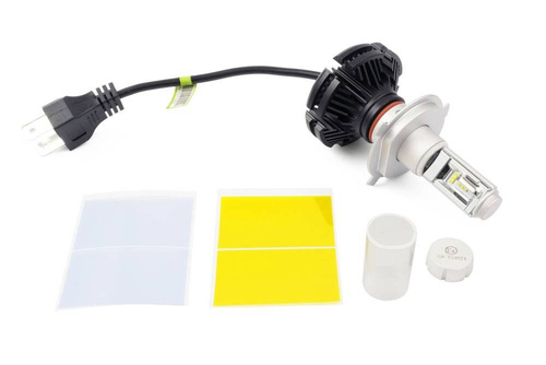 Un set de becuri LED H4 X3 DIODE TIP ZES 50W 12000 lm