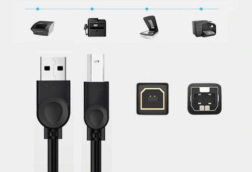 UP-3-3M-Preto | USB-A - Cabo USB-B para impressora, scanner | 3 metros