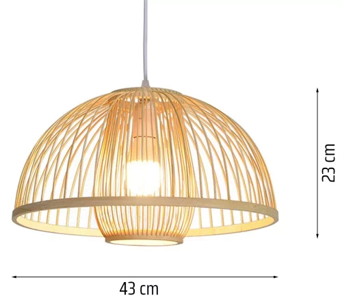 Lámpara colgante de bambú hecha a mano | BOHO | Araña china