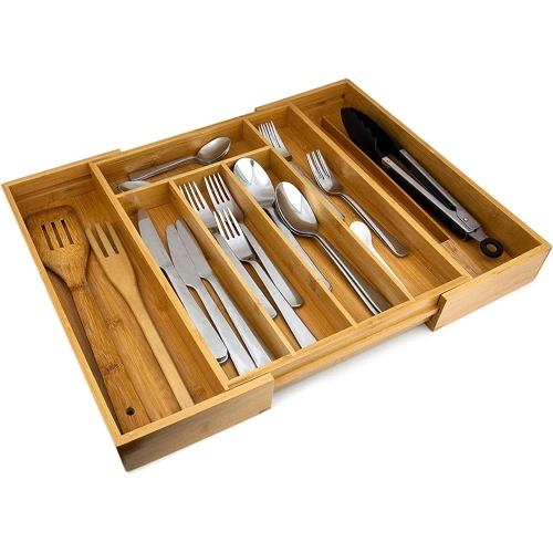 RSD-768 | Organisateur de couverts | Pliable | Bambou